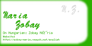 maria zobay business card